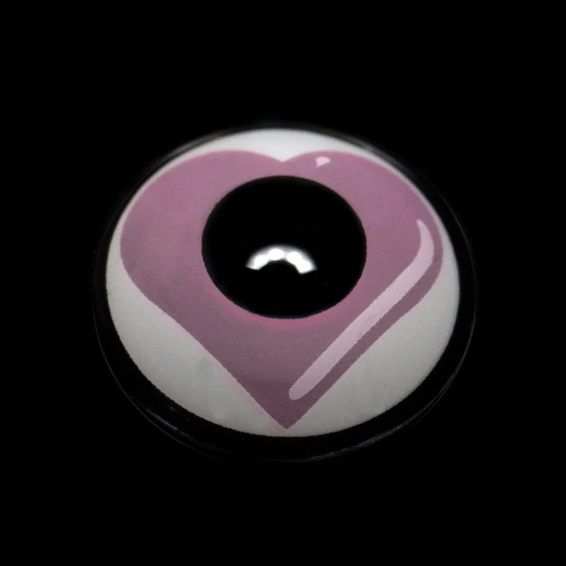 Cosplay Pink Love Heart Pink Colored Contact Lenses - Roseibase