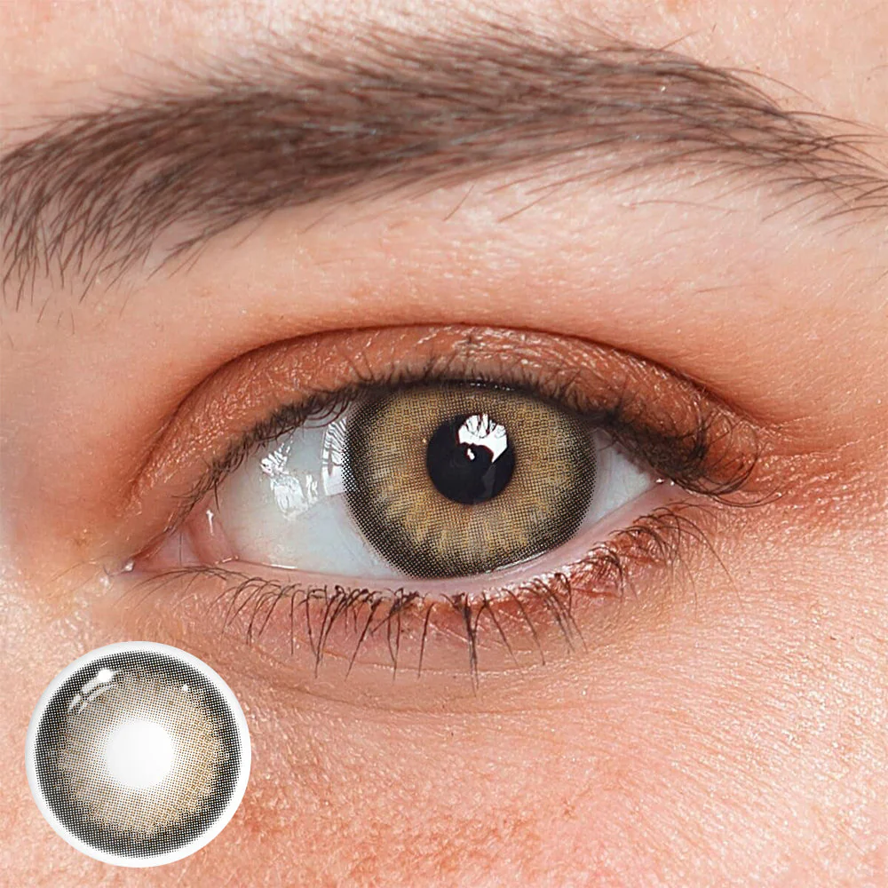 Aine Giselle Grey Prescription Colored Contact Lenses - Roseibase
