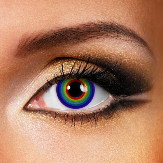 Halloween Cosplay RAINBOW Blue Colored Contact Lenses - Roseibase