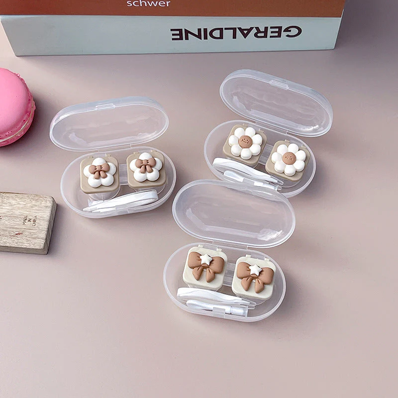 Flower Colored Contact Lens Case - Roseibase