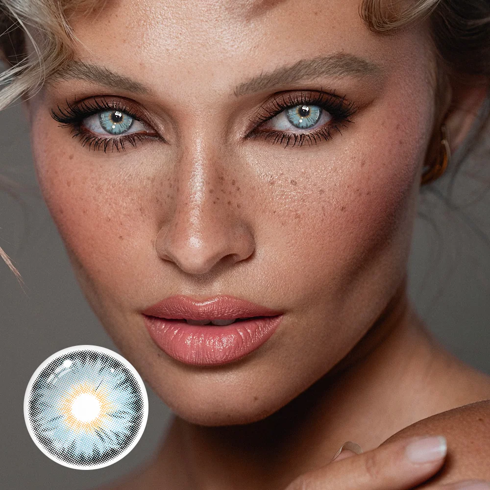 Cyrene Blue Colored Contact Lenses - Roseibase