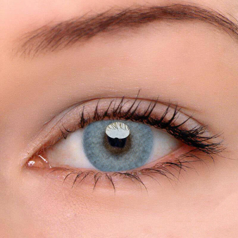 Matte Blue Colored Contact Lenses - Roseibase