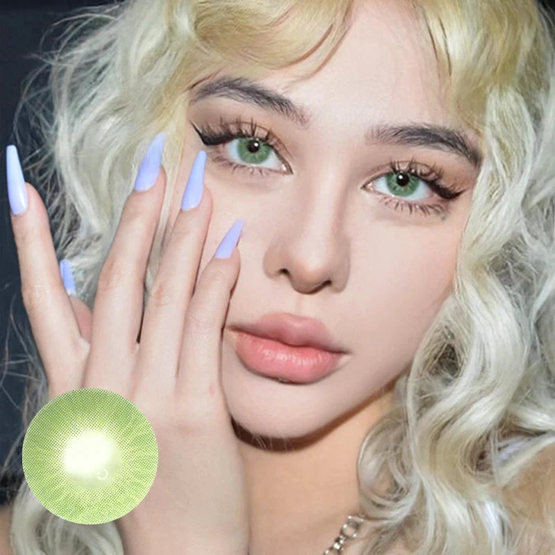 Love Story Endorphin Green Prescription Colored Contact Lenses - Roseibase