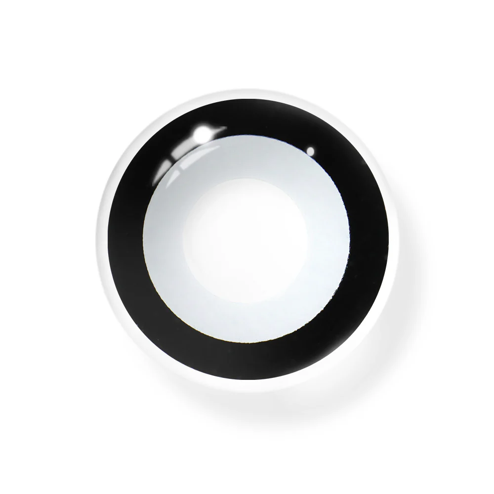 Cosplay Circle Line Black White Colored Contact Lenses - Roseibase