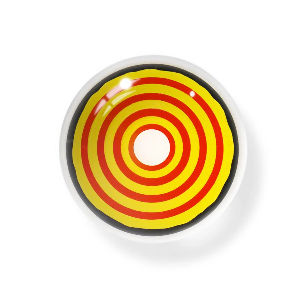 Cosplay Circle Line Red Yellow Colored Contact Lenses - Roseibase