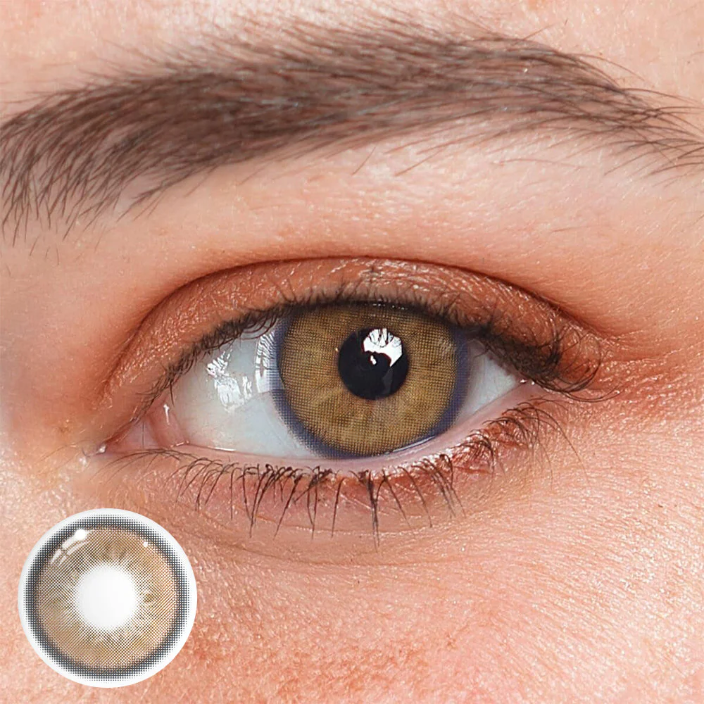Flora Brown Prescription Colored Contact Lenses - Roseibase