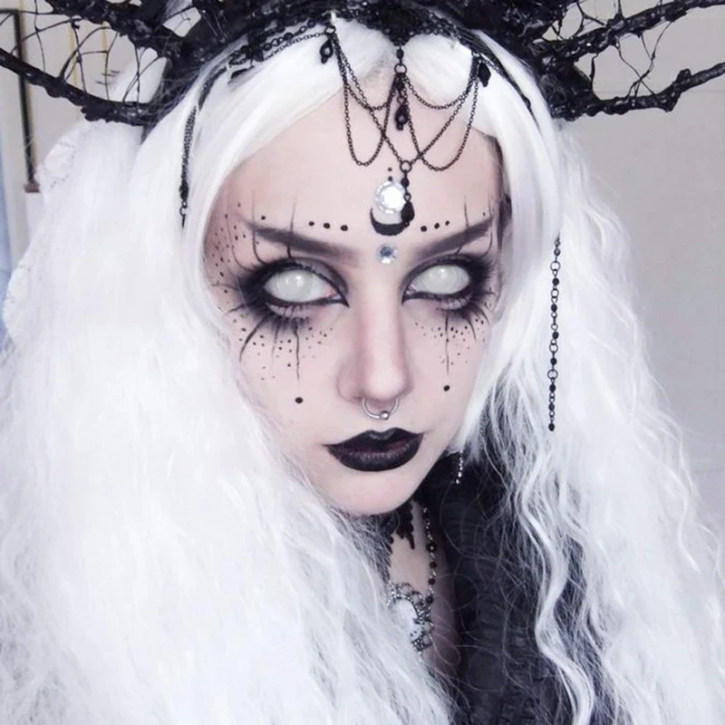 Halloween White out  Colored Contact Lenses - Roseibase