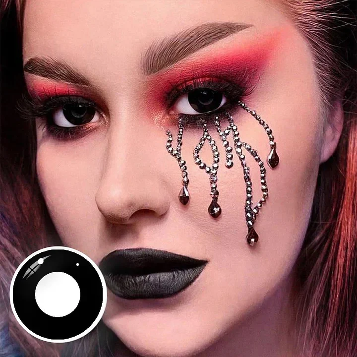 Halloween black block Prescription Colored Contact Lenses - Roseibase