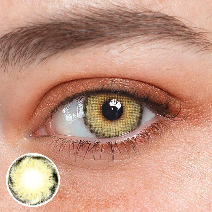 Margaret Daisy Orange Colored Contact Lenses - Roseibase