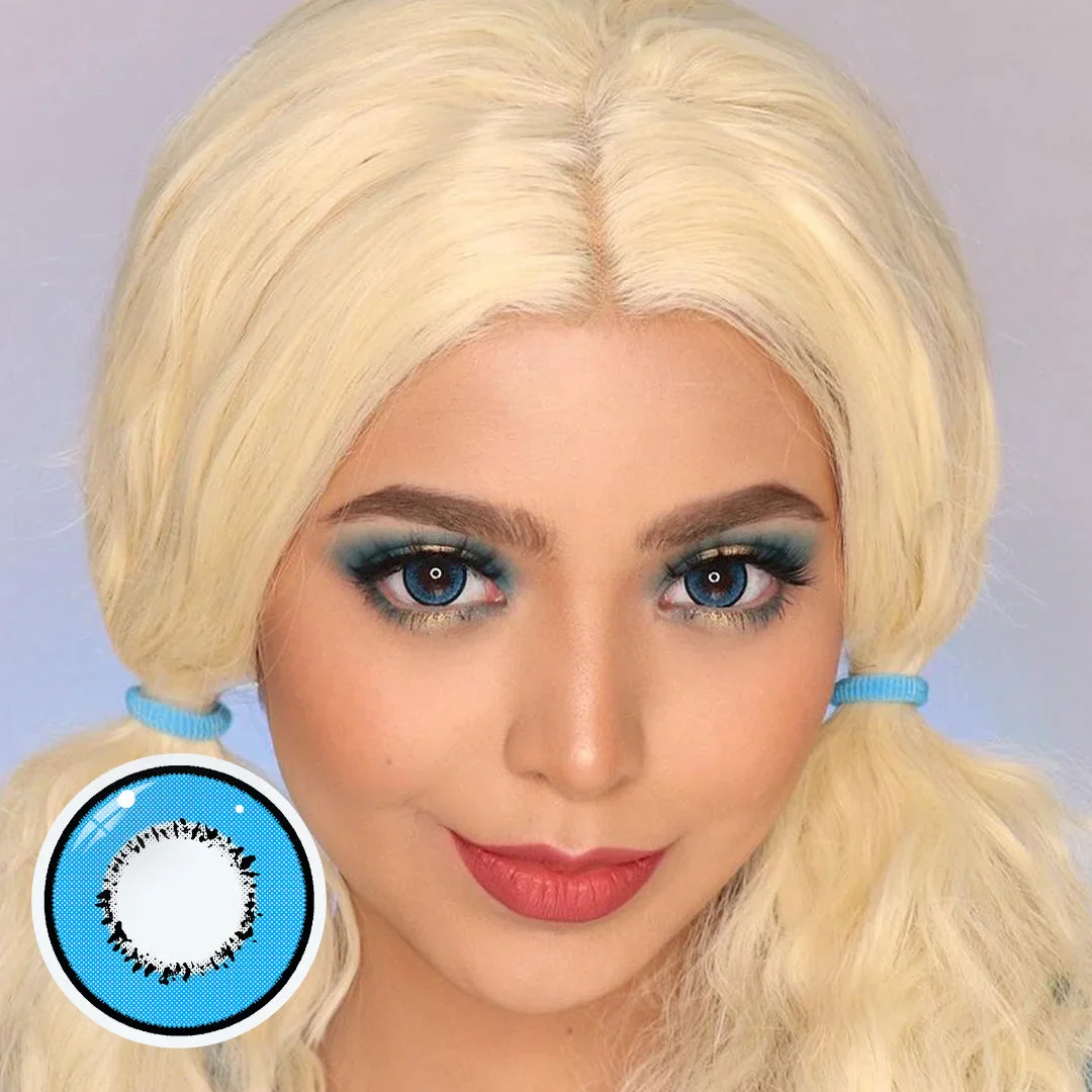 Cosplay Element Blue Prescription Colored Contact Lenses - Roseibase
