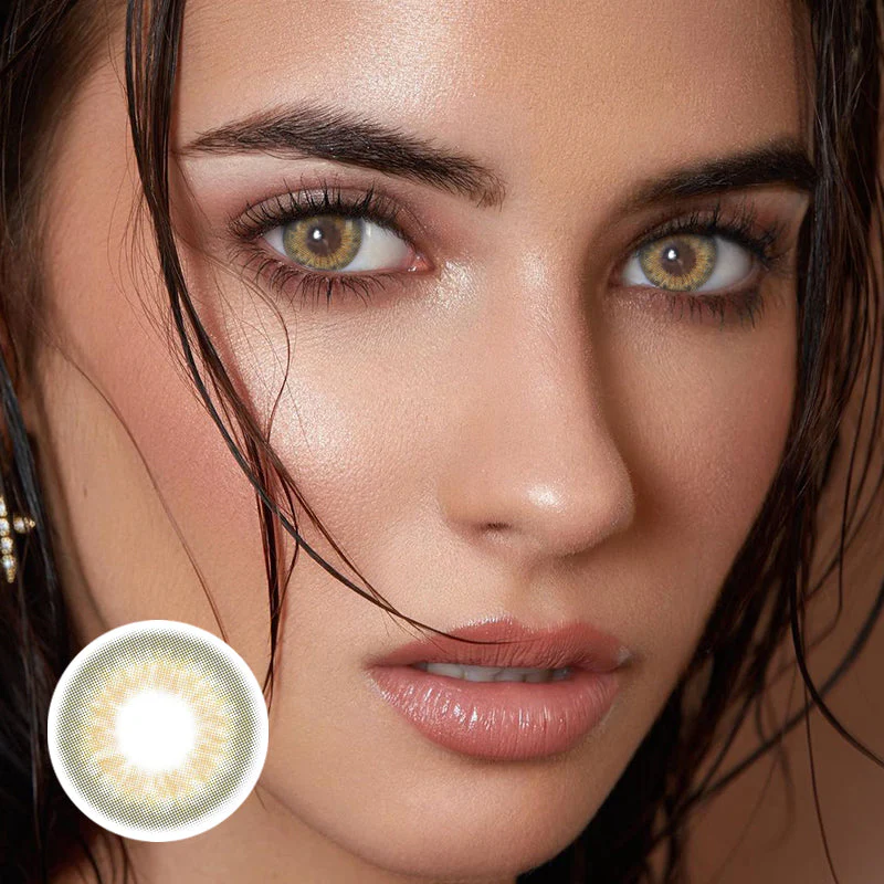 DNA Taylor Brown Hazel Prescription Colored Contact Lenses - Roseibase