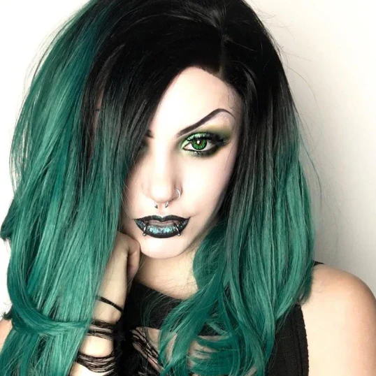 Cosplay Aqua Panther Green Colored Contact Lenses - Roseibase