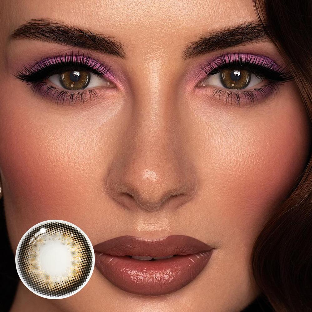 Kohaku Light Brown Prescription Colored Contact Lenses - Roseibase