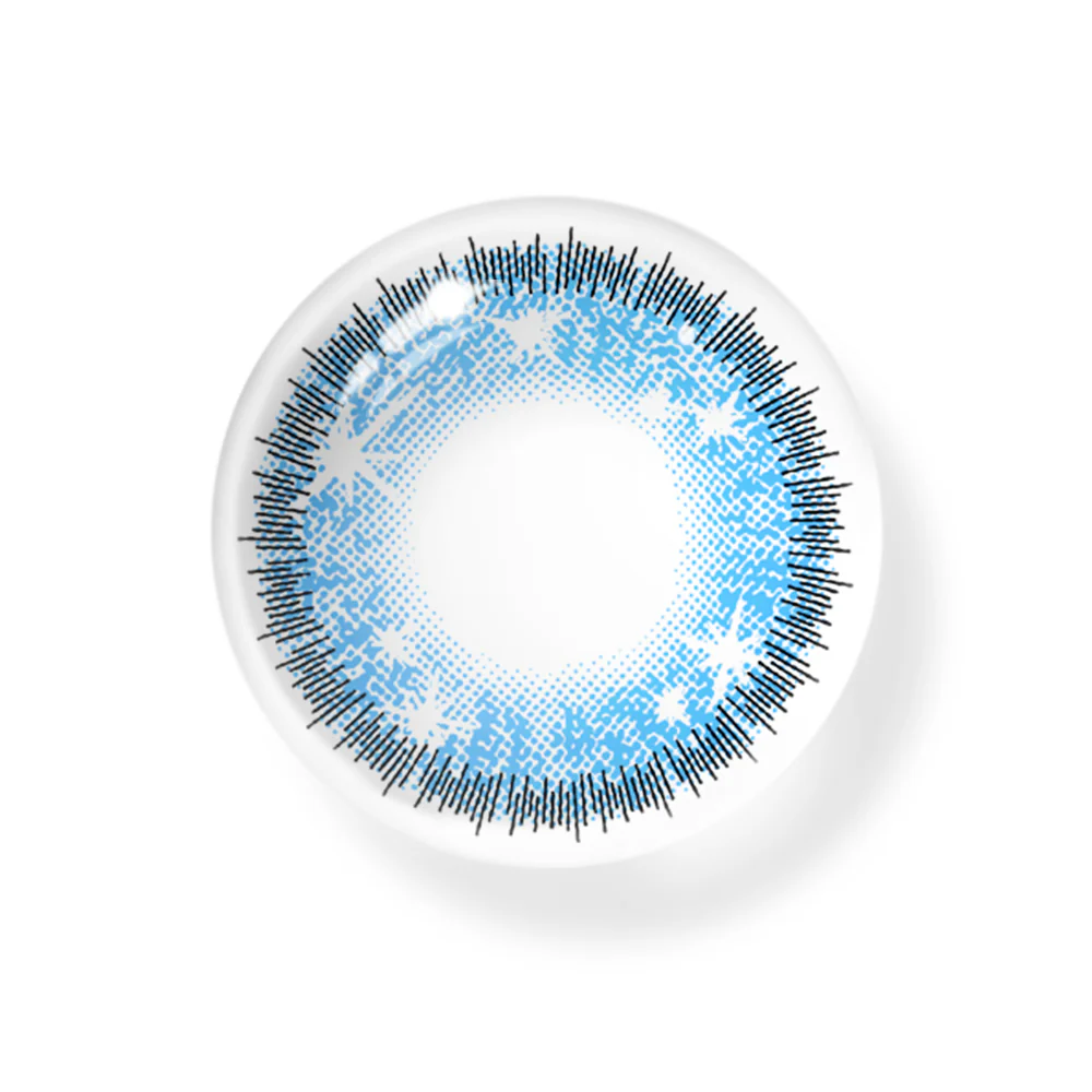 Cosplay Star Eyes Blue Colored Contact Lenses - Roseibase