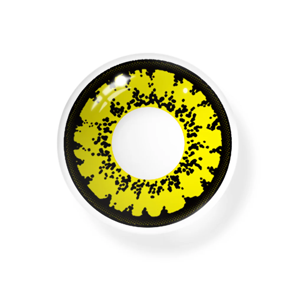 Cosplay Queen Yellow Prescription Colored Contact Lenses - Roseibase