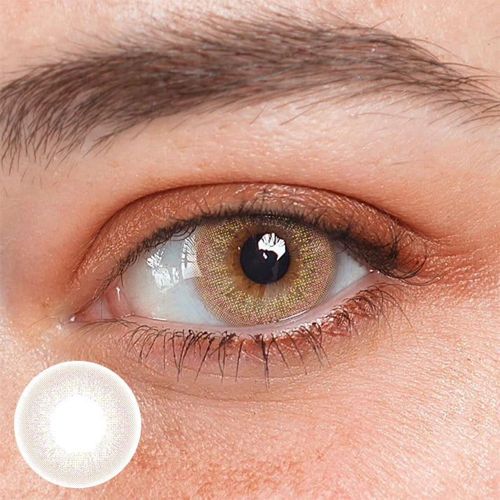 Adriene Pink Brown Prescription Colored Contact Lenses - Roseibase