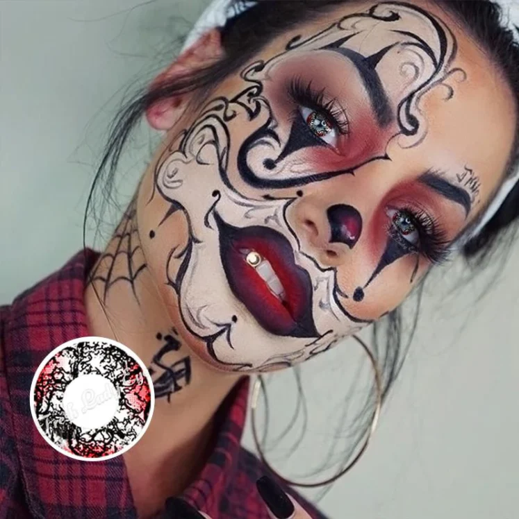 Halloween Demon Black&Red Colored Contact Lenses - Roseibase