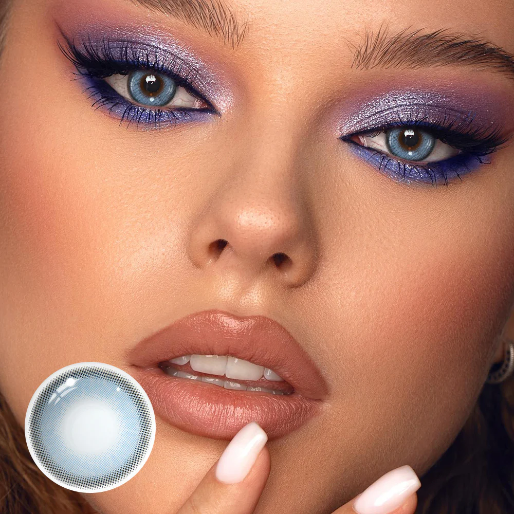 Adelina Blue Prescription Colored Contact Lenses - Roseibase