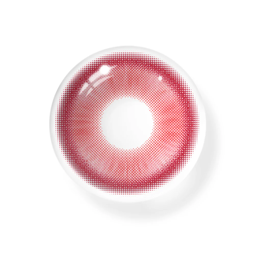 Cosplay Fairy Red Colored Contact Lenses - Roseibase