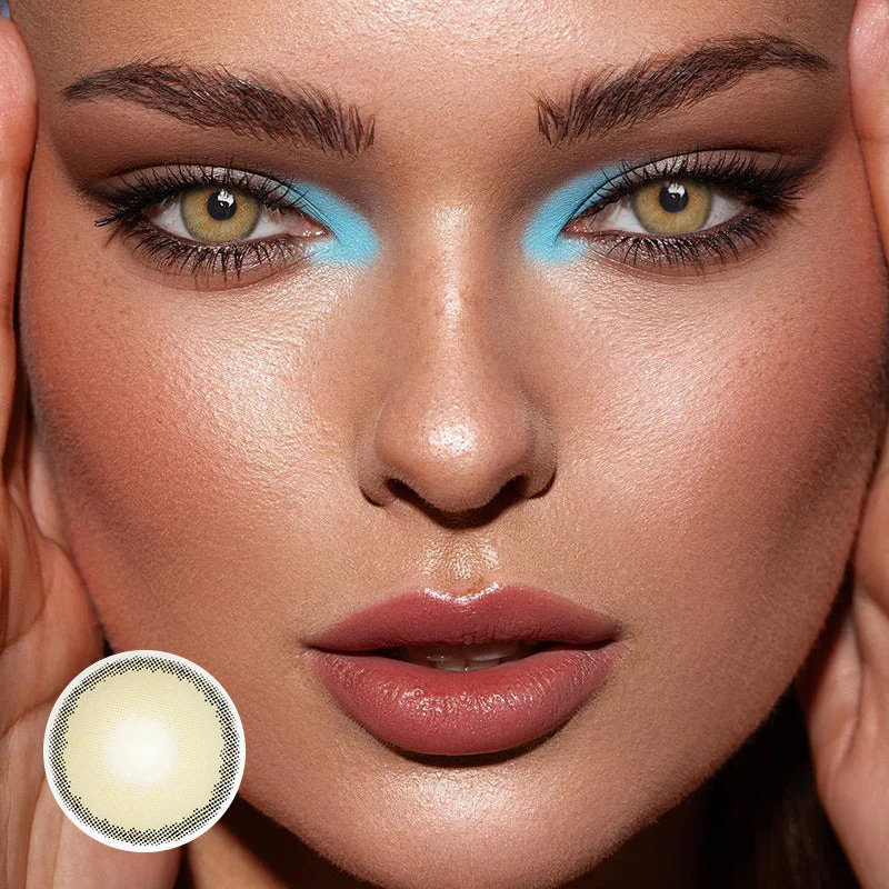 Carina Yellow Colored Contact Lenses - Roseibase