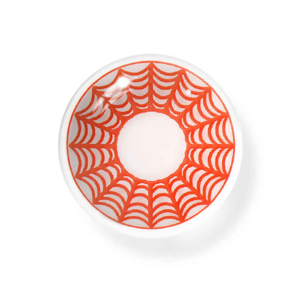 Cosplay SpiderWeb Red Colored Contact Lenses - Roseibase