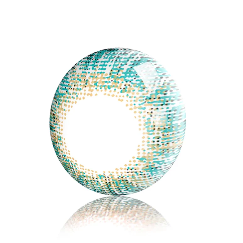 New 3-Tone Blue Green Prescription Colored Contact Lenses - Roseibase