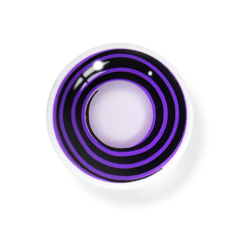 Cosplay Circle Line Black Purple Colored Contact Lenses - Roseibase