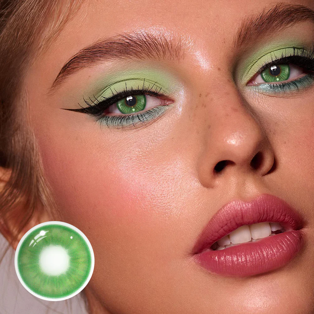 Amaretto Green Colored Contact Lenses - Roseibase
