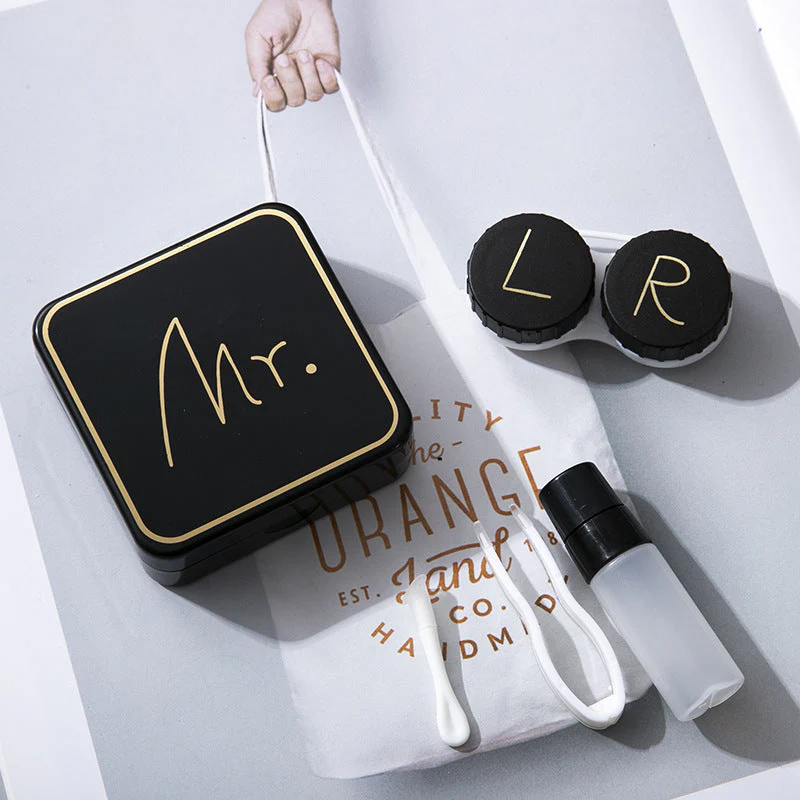 Mr Mrs Colored Contact Lens Case - Roseibase