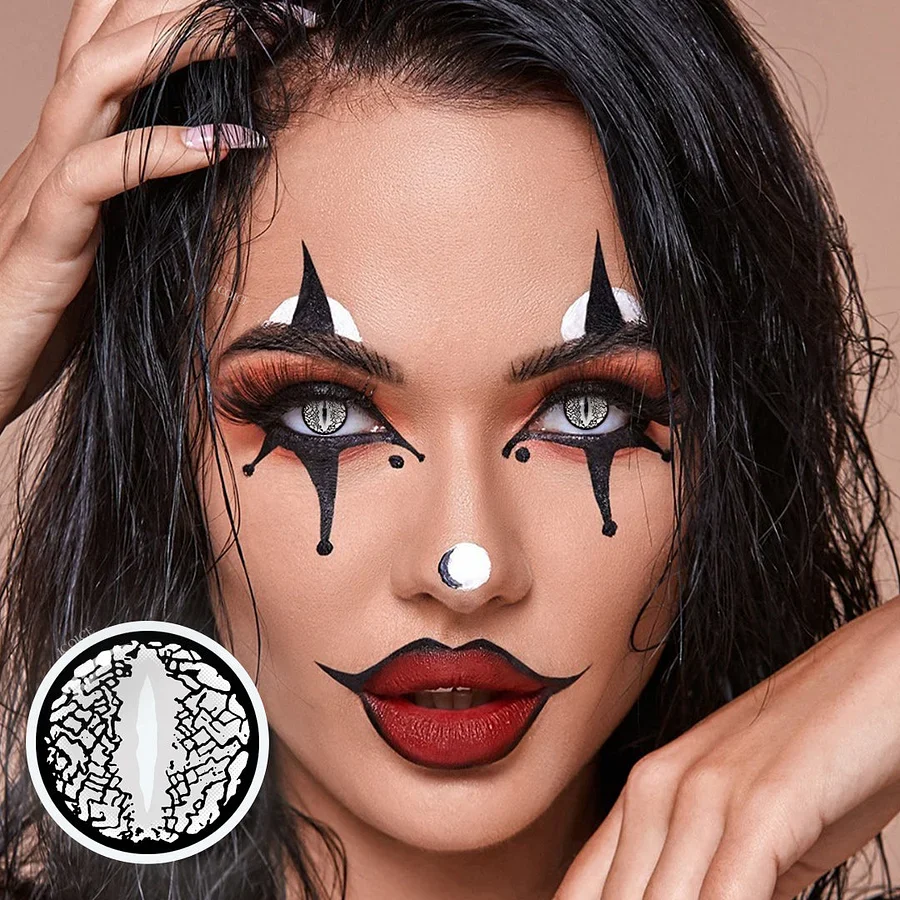 Halloween LizardEye Sliver Colored Contact Lenses - Roseibase