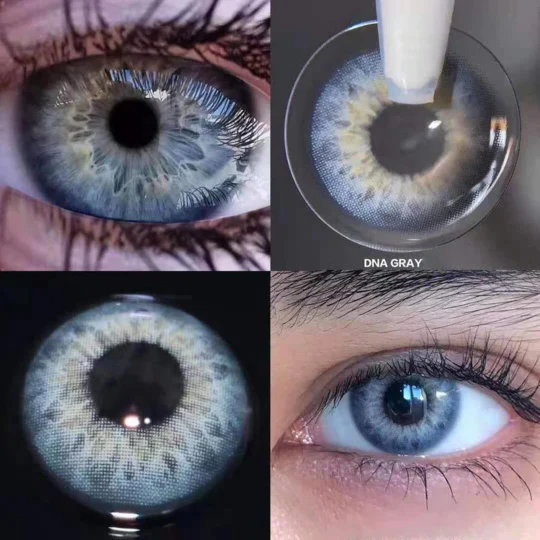 DNA Taylor Blue Gray Prescription Colored Contact Lenses - Roseibase