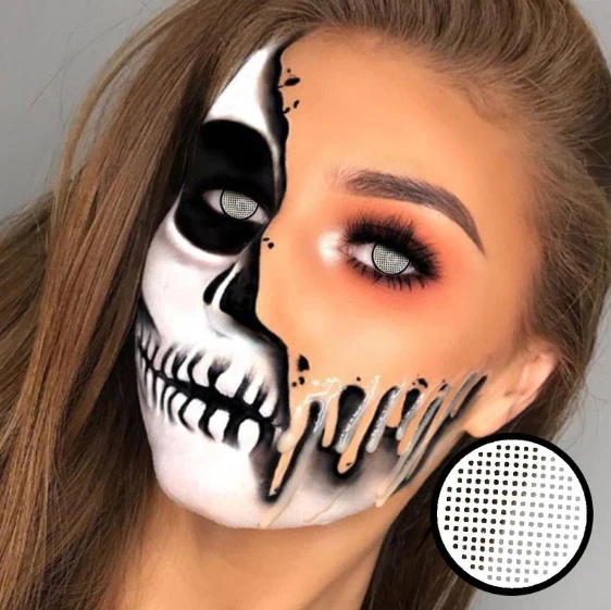 Cosplay White manson mesh Colored Contact Lenses - Roseibase