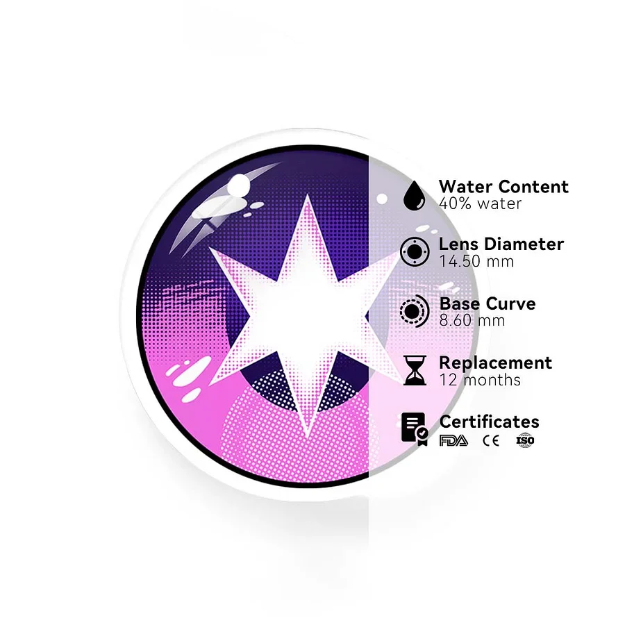 Cosplay Oshi No Ko Hoshino Ai Violet Colored Contact Lenses - Roseibase