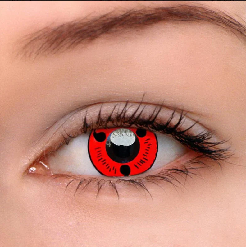 Halloween Red Sasuke Uchiha Colored Contact Lenses - Roseibase