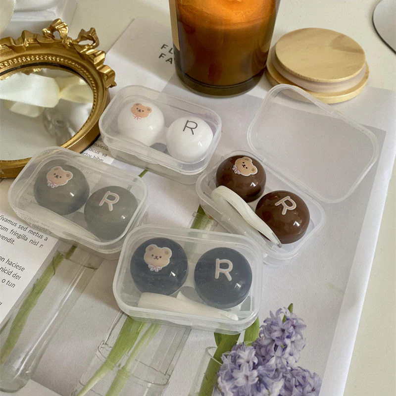 Girl Cold Style Retro Colored Contact Lens Case - Roseibase