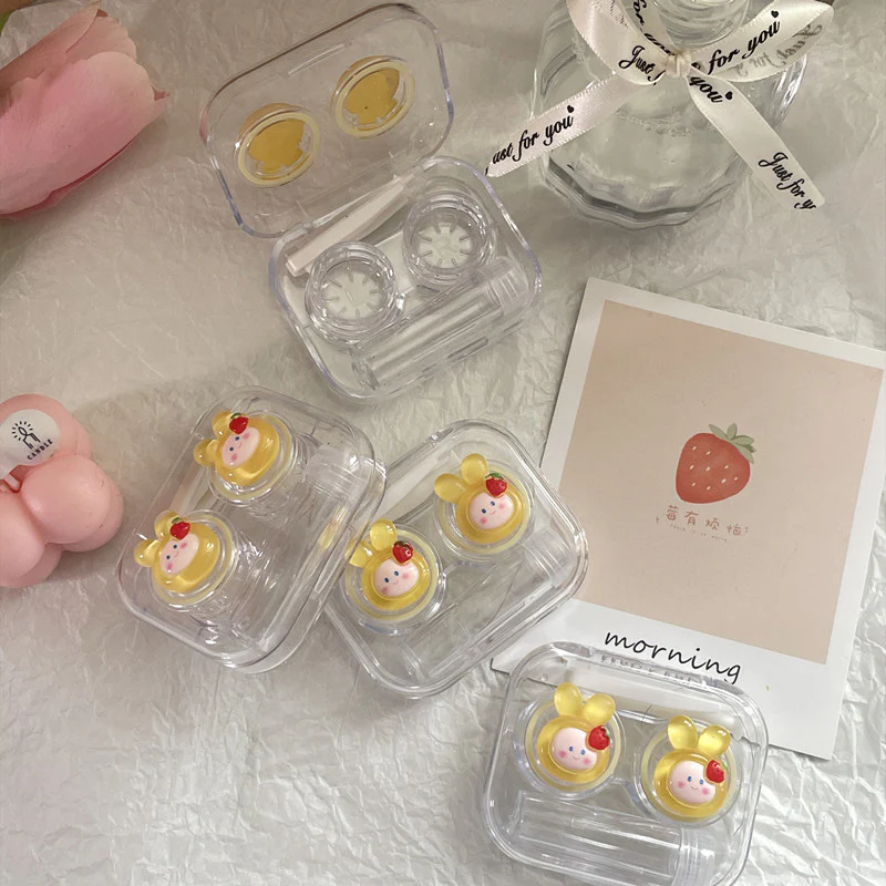 Mini Rabbit Colored Contact Lens Case - Roseibase
