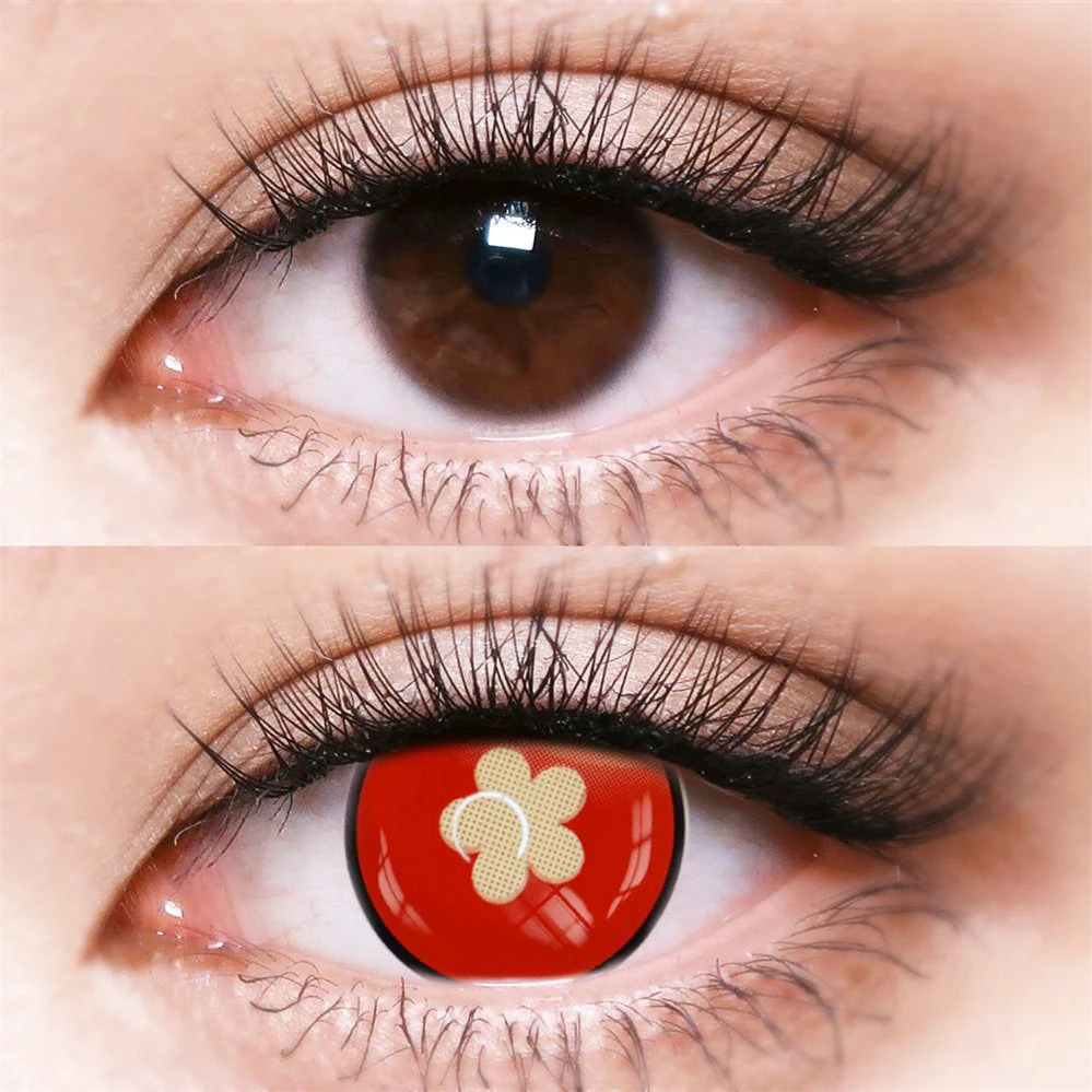 Cosplay Genshin Impact Hutao Red Colored Contact Lenses - Roseibase