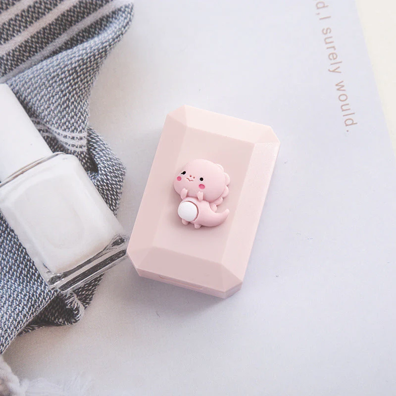 Cartoon Dinosaur Colored Contact Lens Case - Roseibase