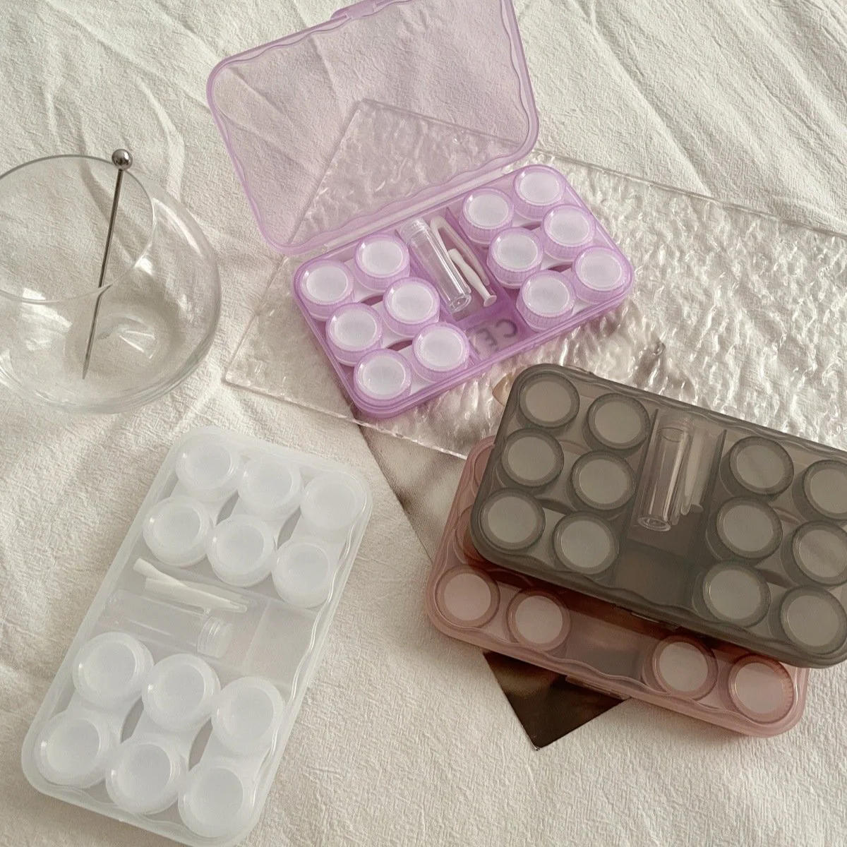 Ins Retro Cold Style Colored Contact Lens Case - Roseibase