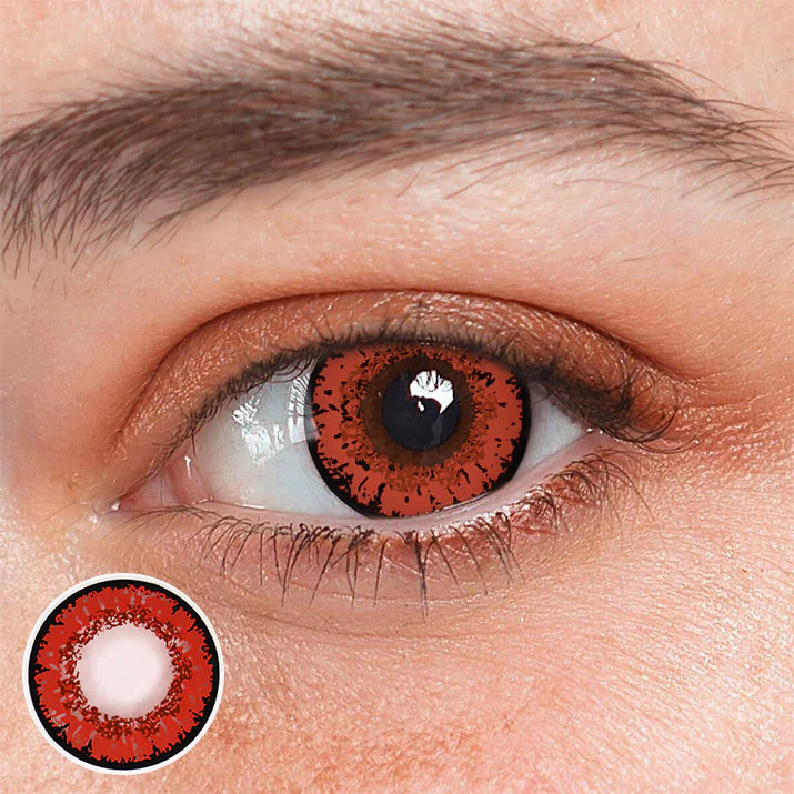 Cosplay Queen Red Colored Contact Lenses - Roseibase