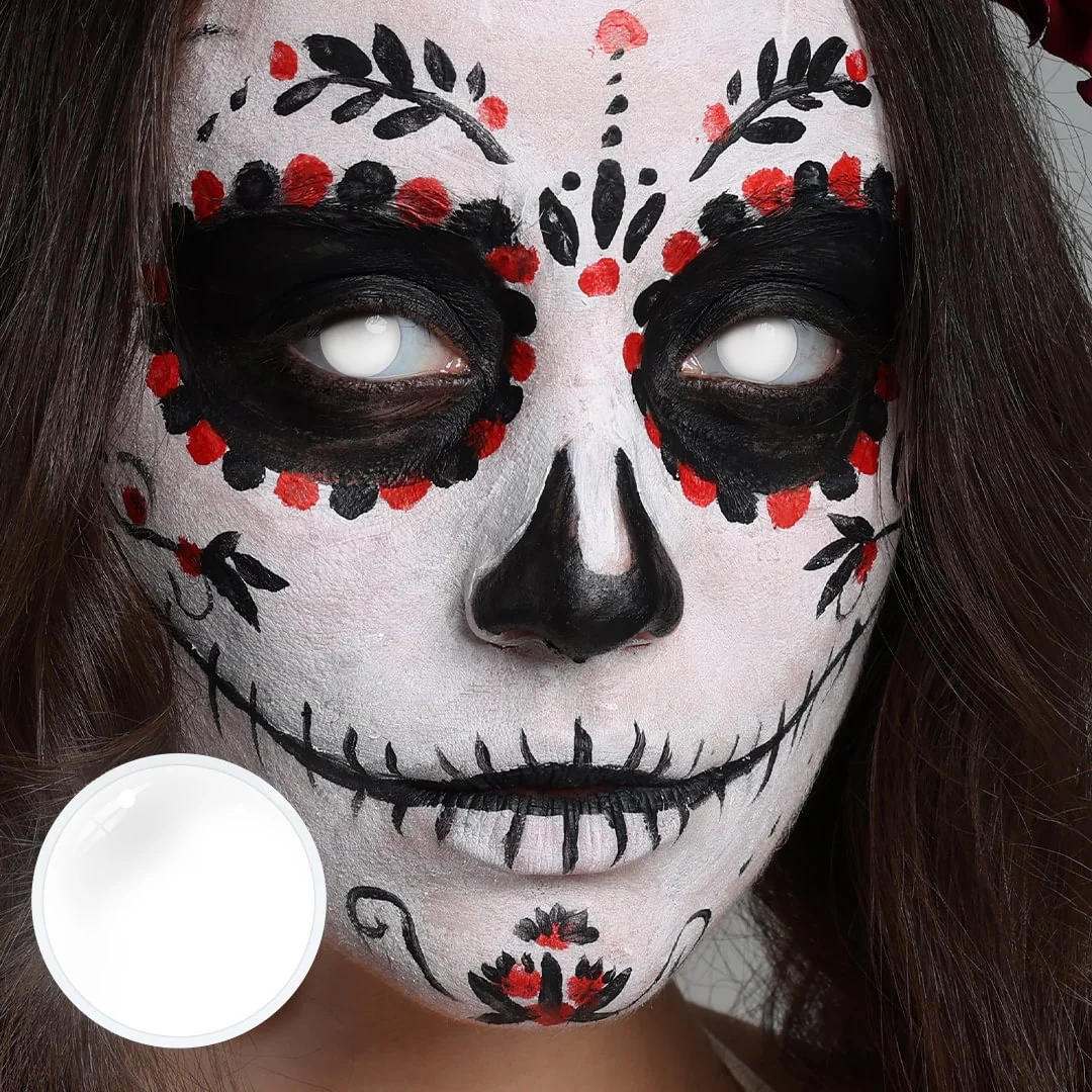 Halloween White out  Colored Contact Lenses - Roseibase