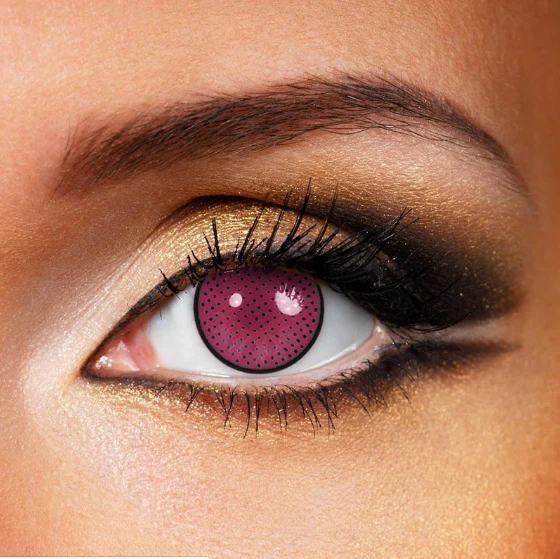Cosplay RED MESH Colored Contact Lenses - Roseibase