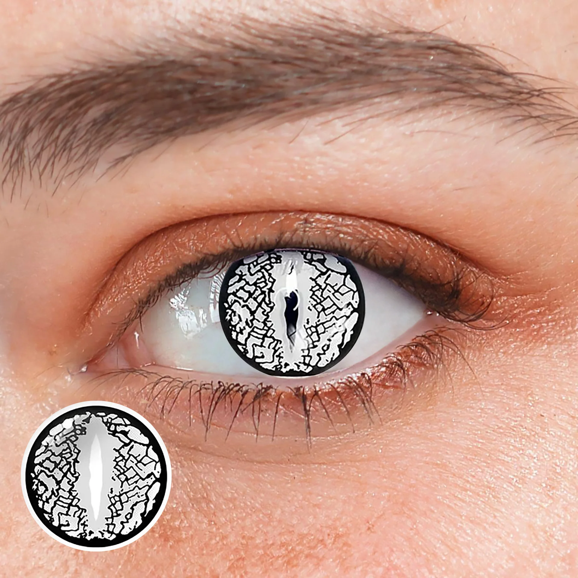 Halloween LizardEye Sliver Colored Contact Lenses - Roseibase