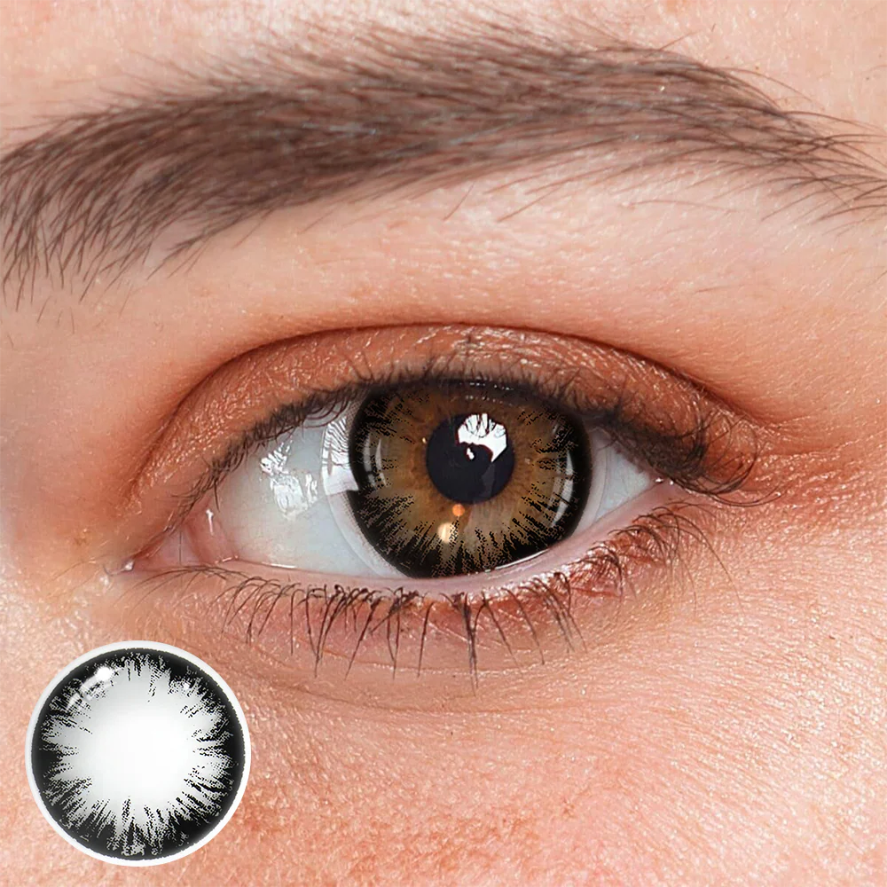 Cosplay Big Eye Girl Black Prescription Colored Contact Lenses - Roseibase