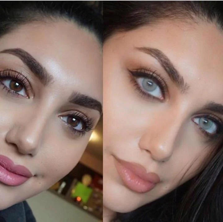 Hidrocor Quartz Blue Gray Prescription Colored Contact Lenses - Roseibase