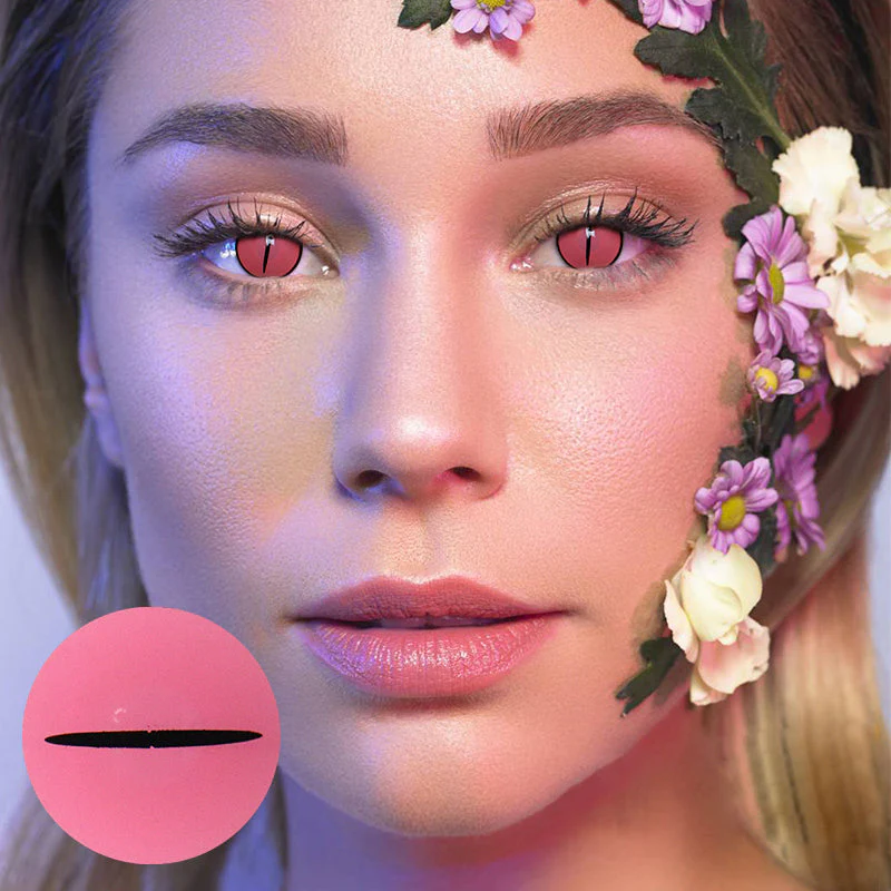 Cosplay Demon Slayer KamadoNezuko Rose Colored Contact Lenses - Roseibase