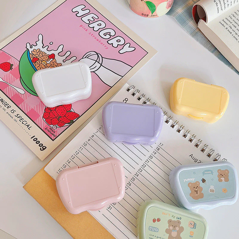 Cute Bear Colored Contact Lens Case - Roseibase