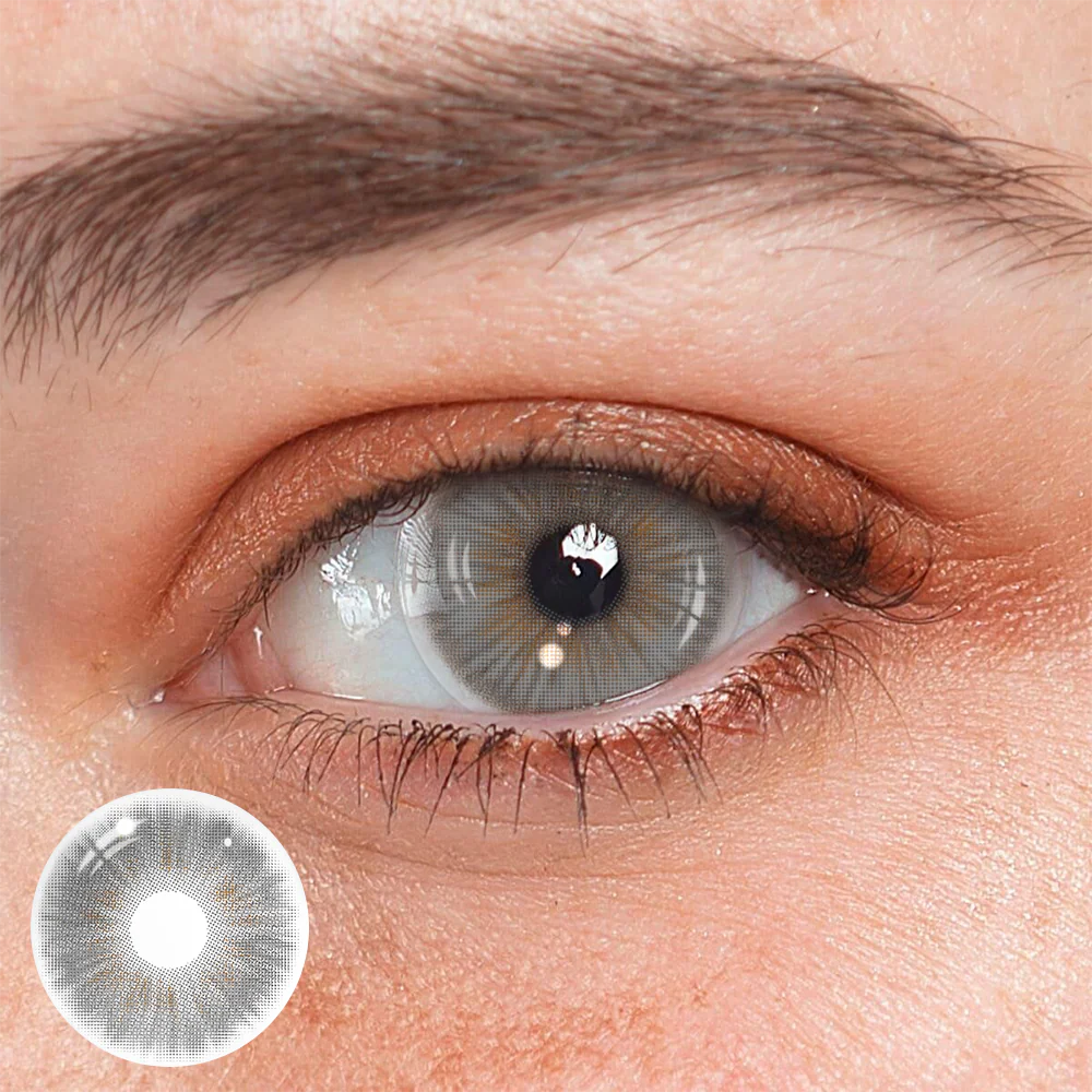 Clover Shining Gray Colored Contact Lenses - Roseibase