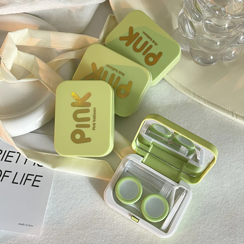 Bronzing Design Colored Contact Lens Case - Roseibase