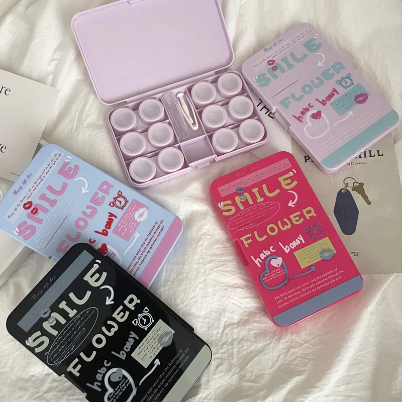 American Creative Text Colored Contact Lens Case - Roseibase